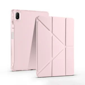 Huawei Matepad SE 11 Kılıf Zore Tri Folding Kalem Bölmeli Standlı Kılıf - Rose Gold