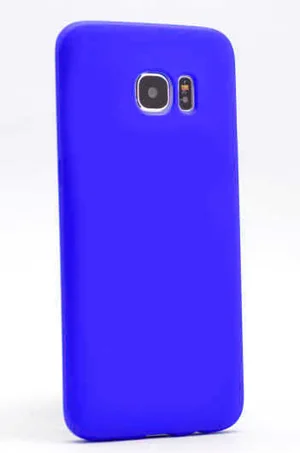 Galaxy S6 Kılıf Zore Premier Silikon Kapak - Saks Mavi