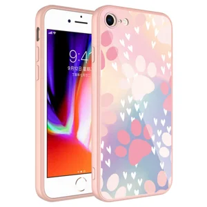 Apple iPhone 8 Kılıf Kamera Korumalı Desenli Sert Silikon Zore Epoksi Kapak - NO4