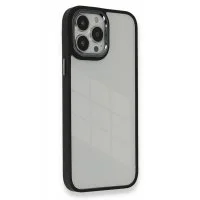 Nettech Apple iPhone 13 Pro Max Uyumlu Soft Akrilik Seri Arka Koruma Kılıf (Siyah) NT-92395