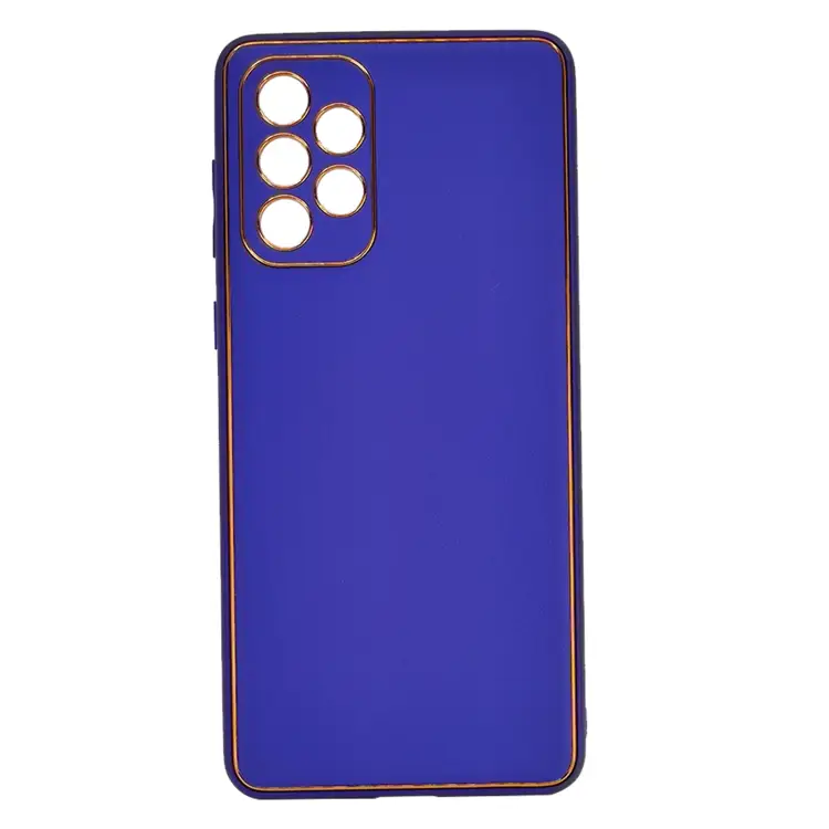 Nettech Samsung Galaxy A73 5G Uyumlu Coco Leather Seri Arka Koruma Kılıf (Mor) NT-93419