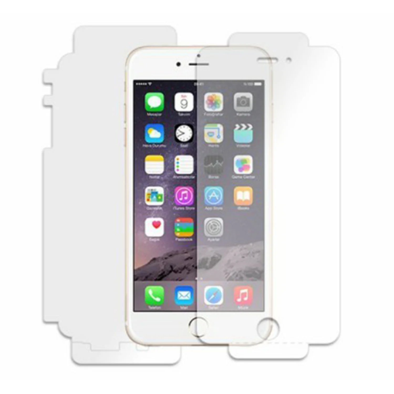 Helt Apple iPhone 6S Plus Uyumlu Ön ve Arka Koruma 360 Full Kaplama (Şeffaf) NT-16464