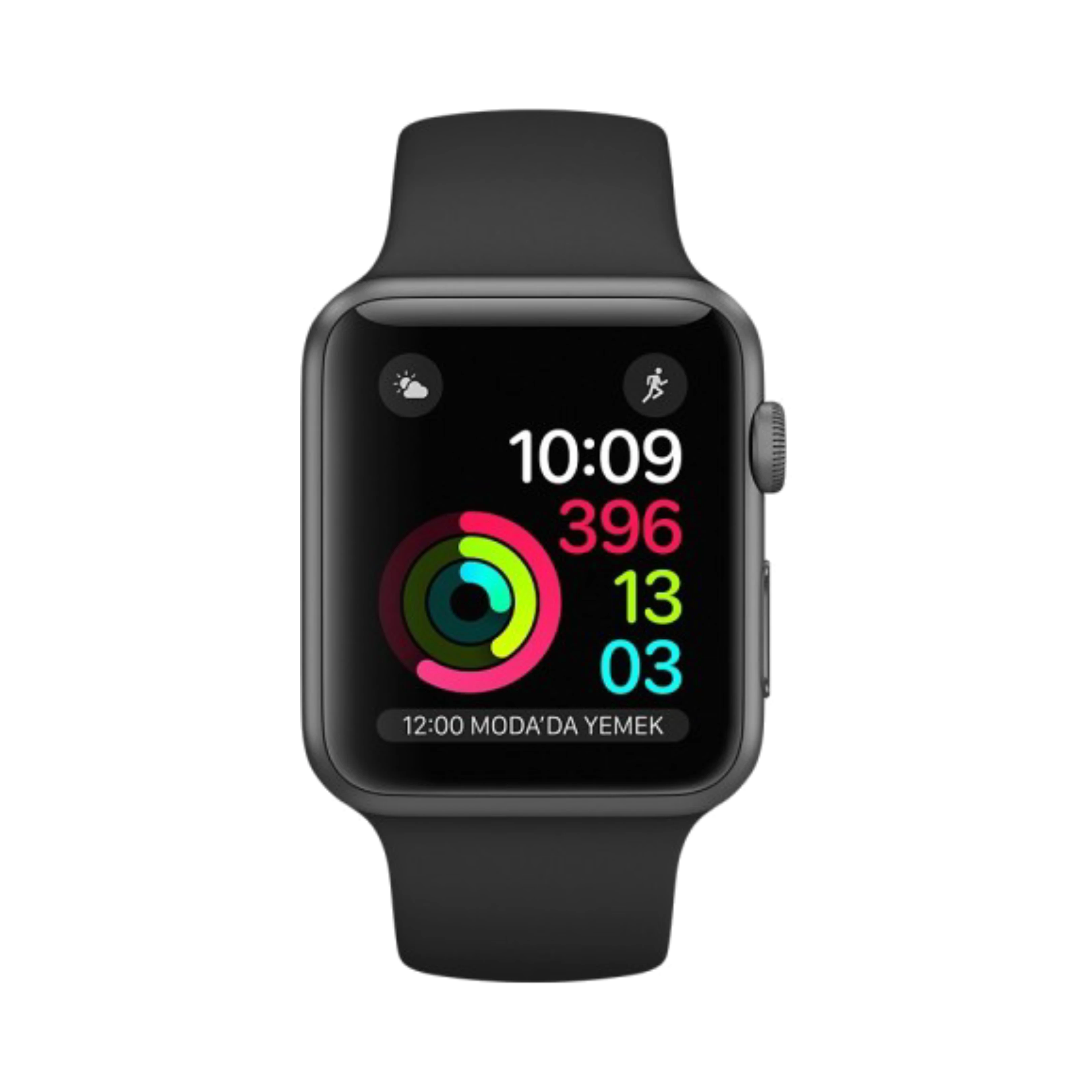 Apple Watch Series 1 - Alüminyum - 38mm - GPS - Gece yarısı