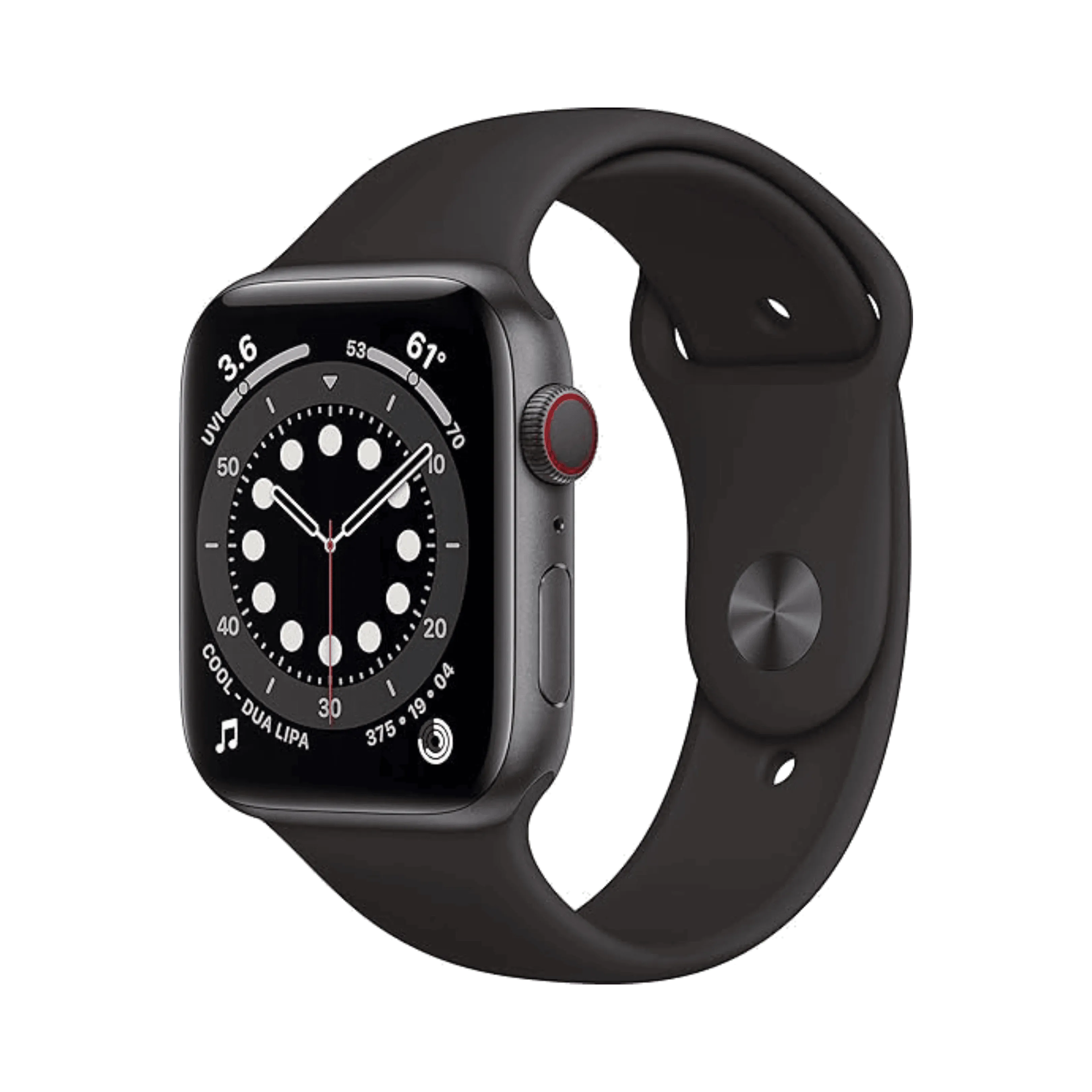 Apple Watch Series 6 - Alüminyum - 44mm - Cellular - Gece yarısı