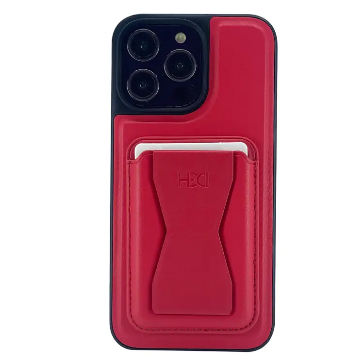 Nettech Apple iPhone 13 Pro Uyumlu Deri Purse Seri Arka Koruma Kılıf (Kırmızı) NT-101333