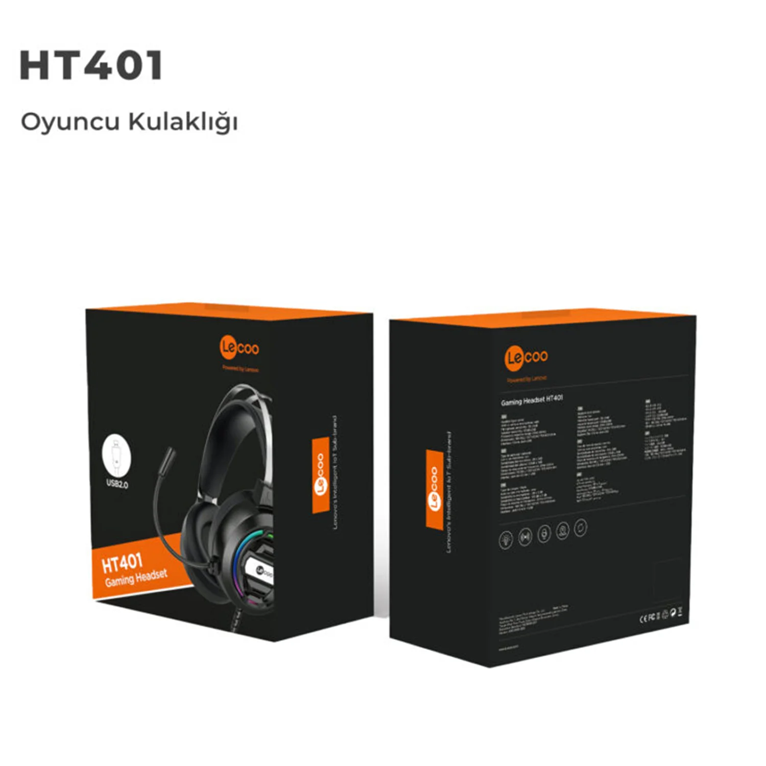 Lenovo Lecoo HT401 Kulak Üstü Kulak Üstü Kulaklık (Siyah) NT-111247