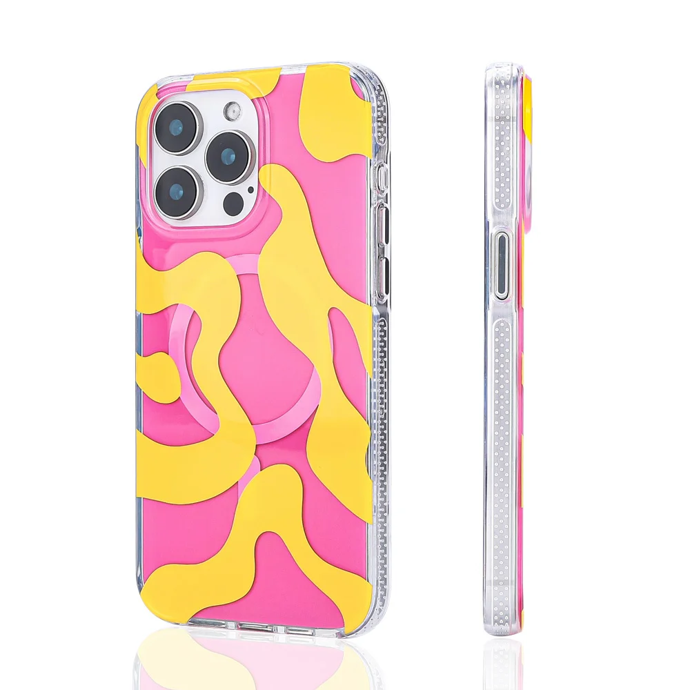 Apple iPhone 14 Pro Max Kılıf Magsafe Şarj Özellikli Zore Stilo Kapak - Sarı