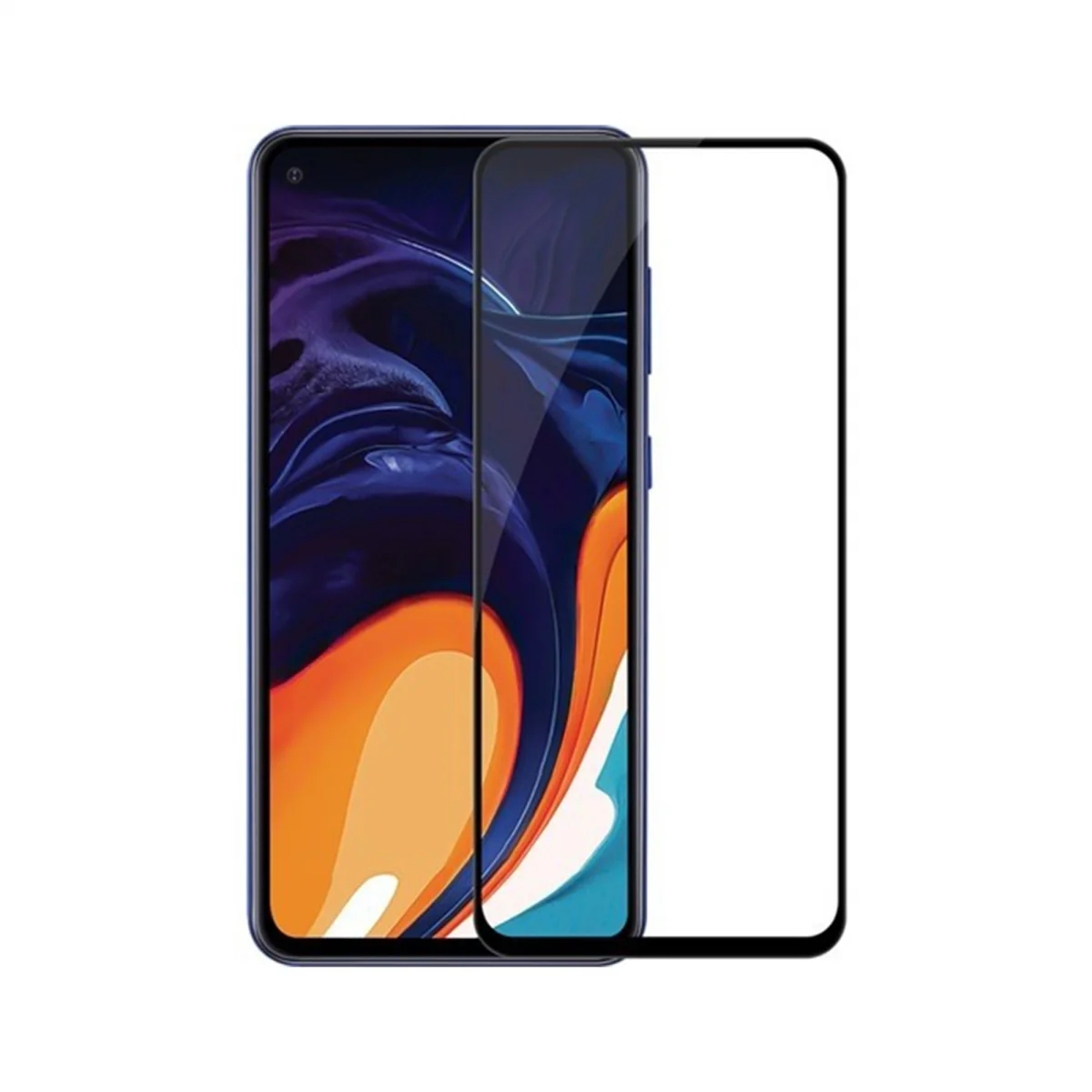 Nettech Samsung Galaxy A60 Uyumlu 5D Glas Full Cam Koruyucu (Siyah) VR-18371