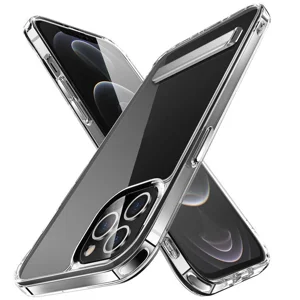 Apple iPhone 12 Pro Max Kılıf Standlı Şeffaf Silikon Zore L-Stand Kapak - Renksiz