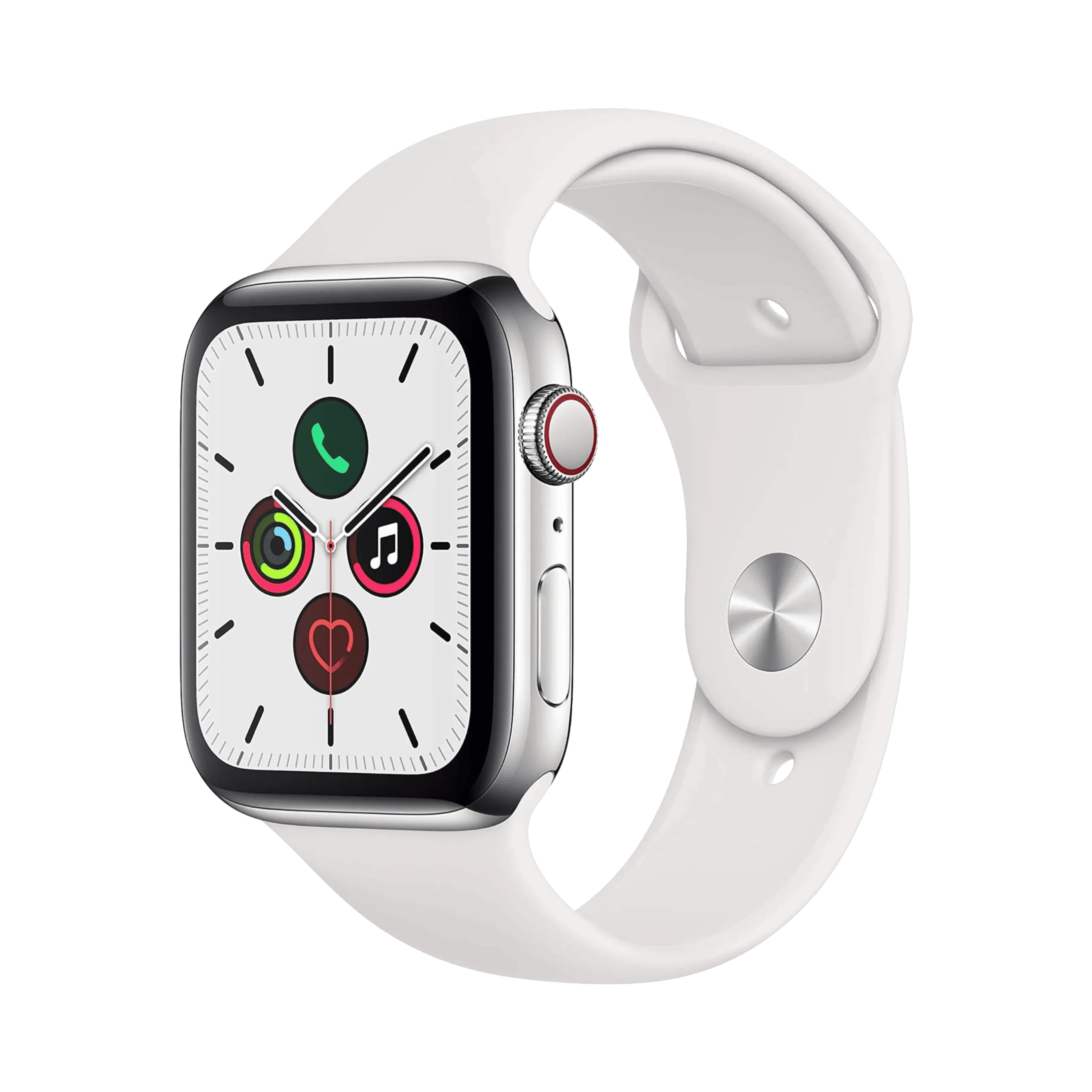 Apple Watch Series 5 - Paslanmaz Çelik - 44mm - Cellular - Gümüş