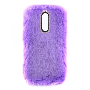 Nettech Huawei Mate 10 Lite Uyumlu Peluş Arka Koruma Kılıf (Lila) VR-12905