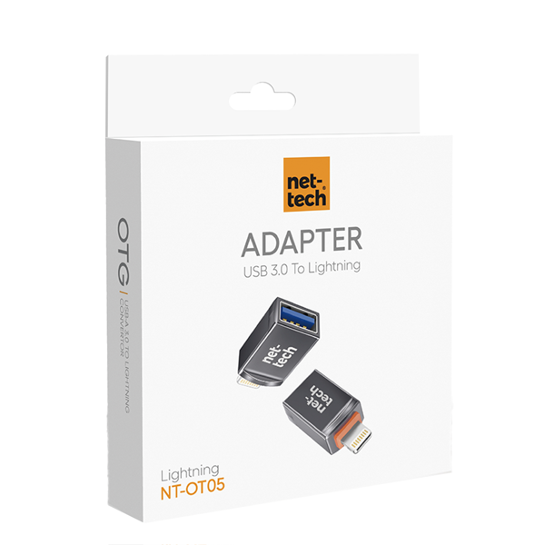 Nettech NT-OT05 USB To Lightning Dönüştürücü (Siyah) NT-100957 - 3