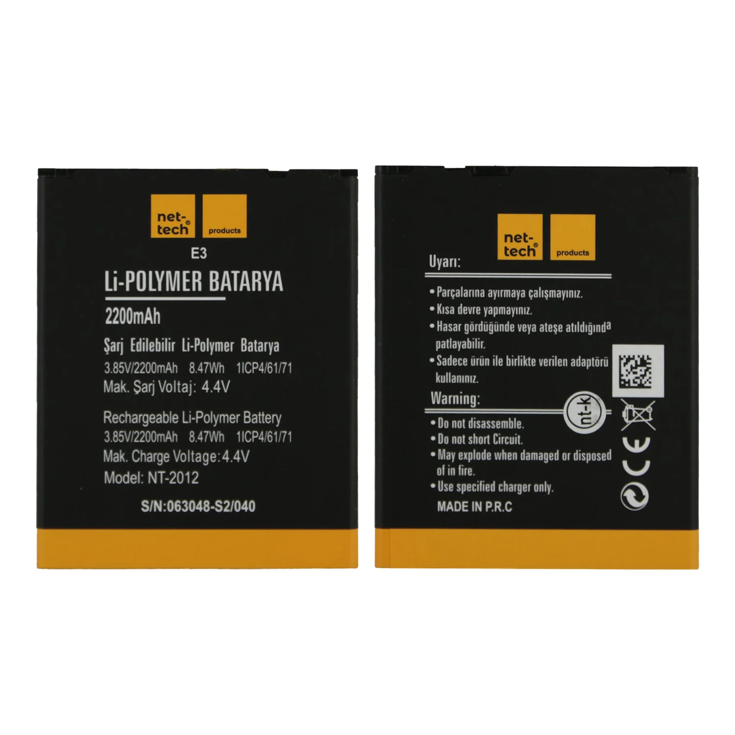 Teknonet Vestel Venüs E3 Uyumlu Nettech NT-32459 2200 MAh Batarya NT-32459