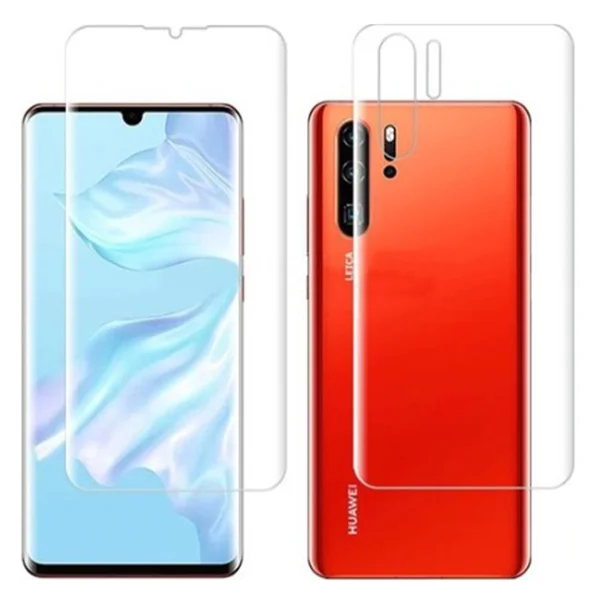 Exquıs Huawei P30 Pro Uyumlu Ön ve Arka Koruma 360 Full Kaplama (Şeffaf) VR-18430 - 1