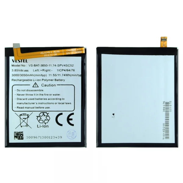 Teknonet Vestel Venüs Z10 Uyumlu Nettech 3000 MAh Batarya NT-21425 - 1