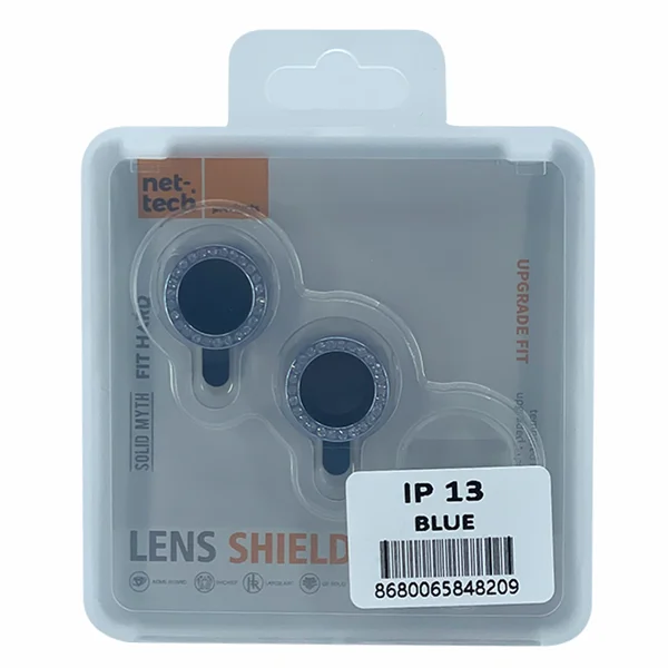 Nettech Apple iPhone 13 Uyumlu Diamond Taşlı Model Kamera Cam Koruyucu (Mavi) NT-95761 - 2