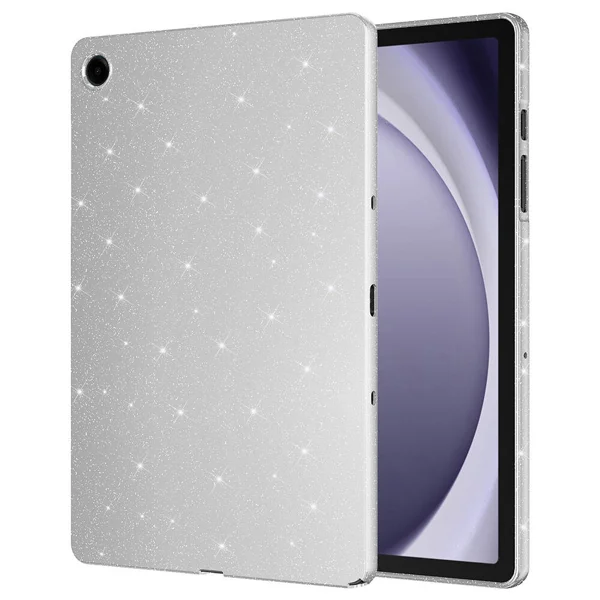 Galaxy Tab S8 Simli Parlak Görünümlü Zore Tablet Koton Kılıf - Gümüş - 1
