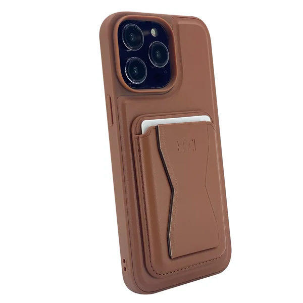 Nettech Apple iPhone 13 Pro Max Uyumlu Deri Purse Seri Arka Koruma Kılıf (Kahverengi) NT-101340 - 2