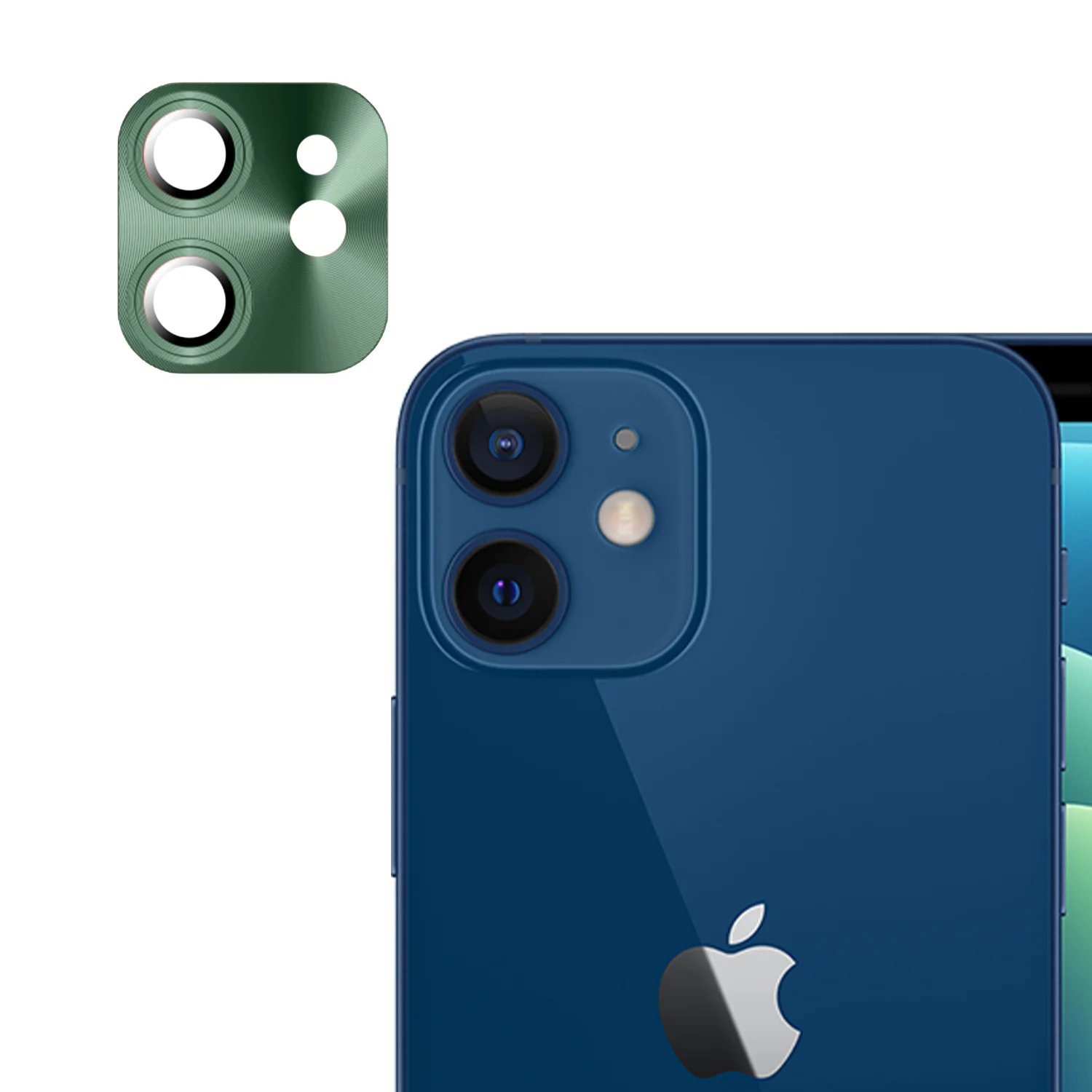 Nettech Apple iPhone 11 Uyumlu Metalik Seri Kamera Cam Koruyucu (Yeşil) NT-90363