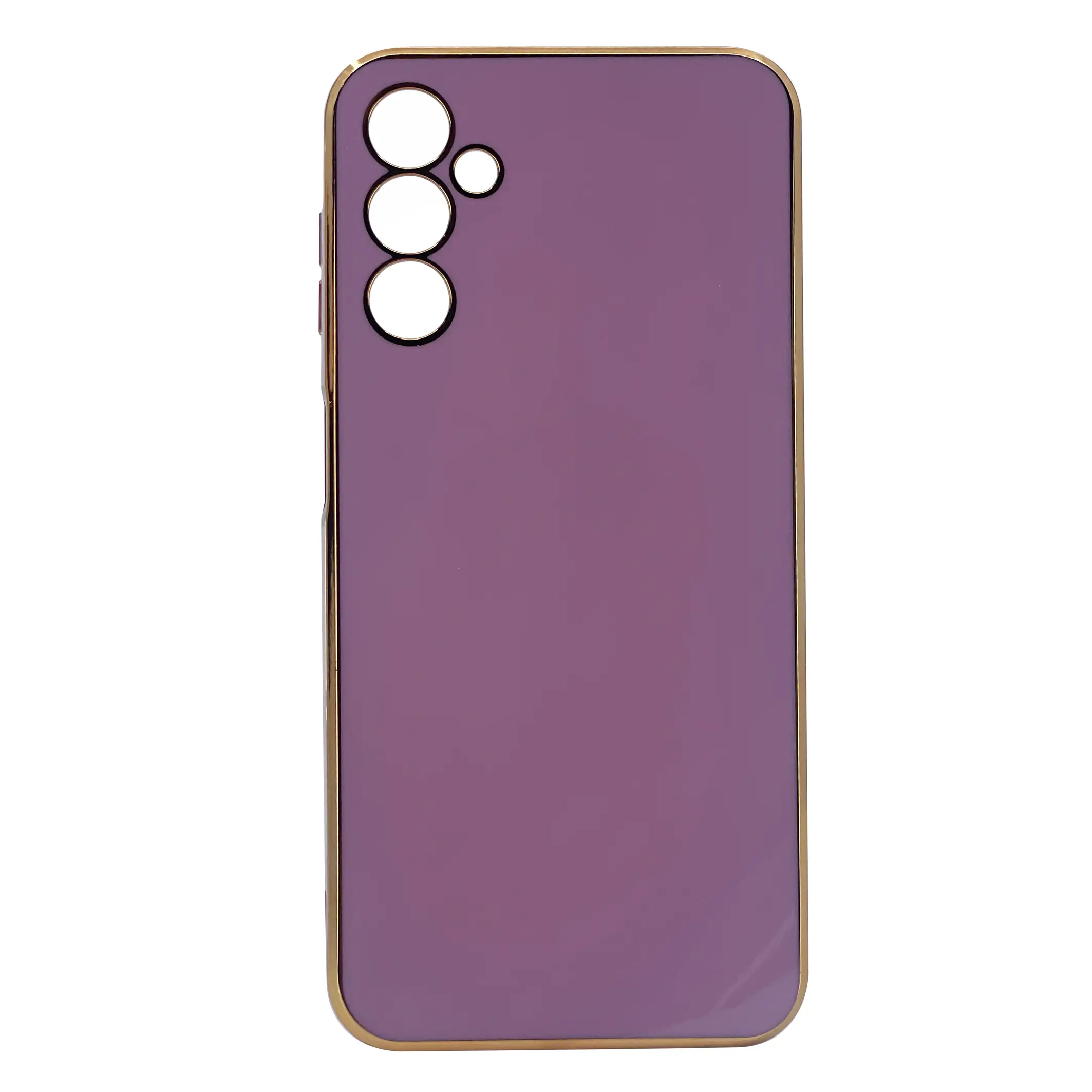 Nettech Samsung Galaxy A14 5G Uyumlu Renkli Kenar Zone Seri Arka Koruma Kılıf (Mor) NT-103398