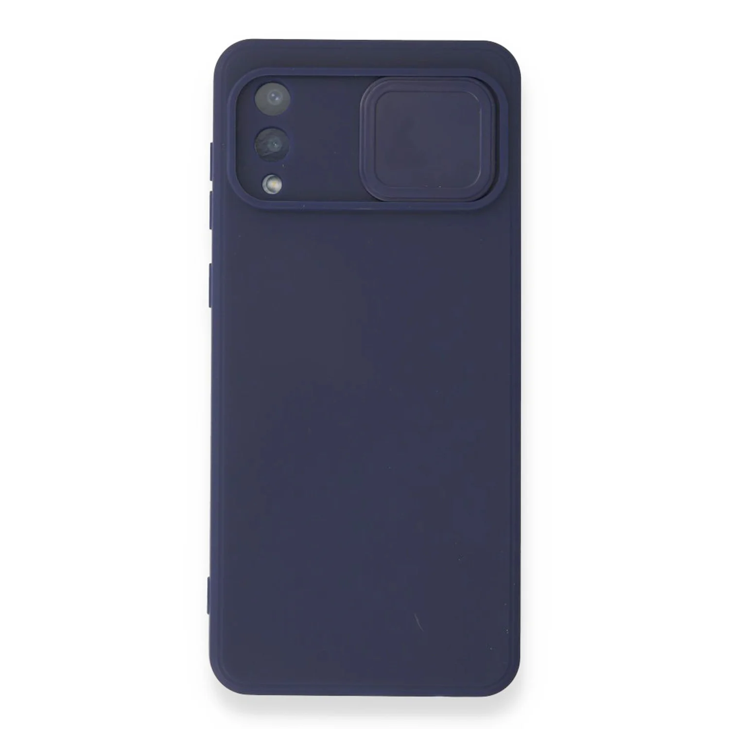 Nettech Samsung Galaxy A02 Uyumlu Kızaklı Kamera Korumalı Arka Koruma Kılıf (Lacivert) NT-87131