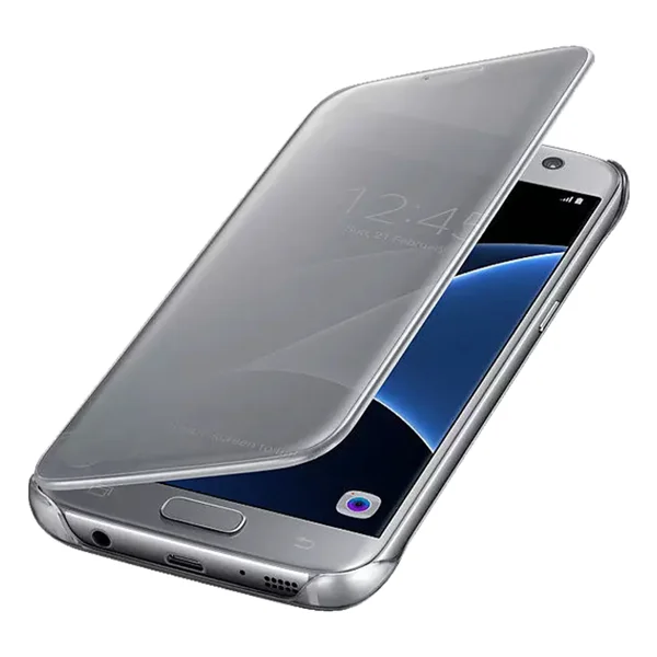 Nettech Apple iPhone XS Max Uyumlu Clear View Aynalı Kapaklı Kılıf (Gri) NT-85407 - 2