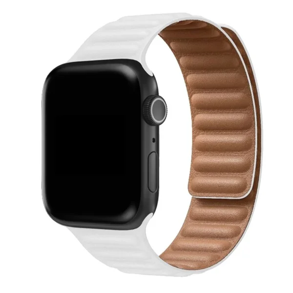 Nettech Apple Watch Series 41 mm Uyumlu Buff Seri Kordon (Beyaz) NT-103013 - 1