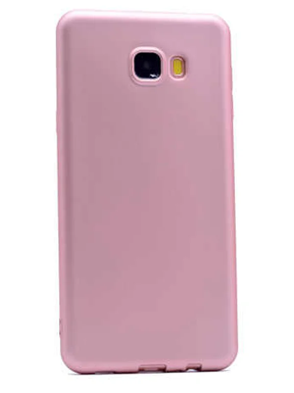 Galaxy C5 Kılıf Zore Premier Silikon Kapak - Rose Gold - 1