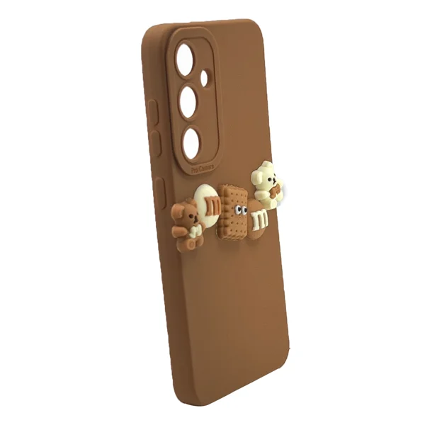 Nettech Samsung Galaxy S24 Uyumlu Lüx Bear Arka Koruma Kılıf (Kahverengi) NT-105144 - 2