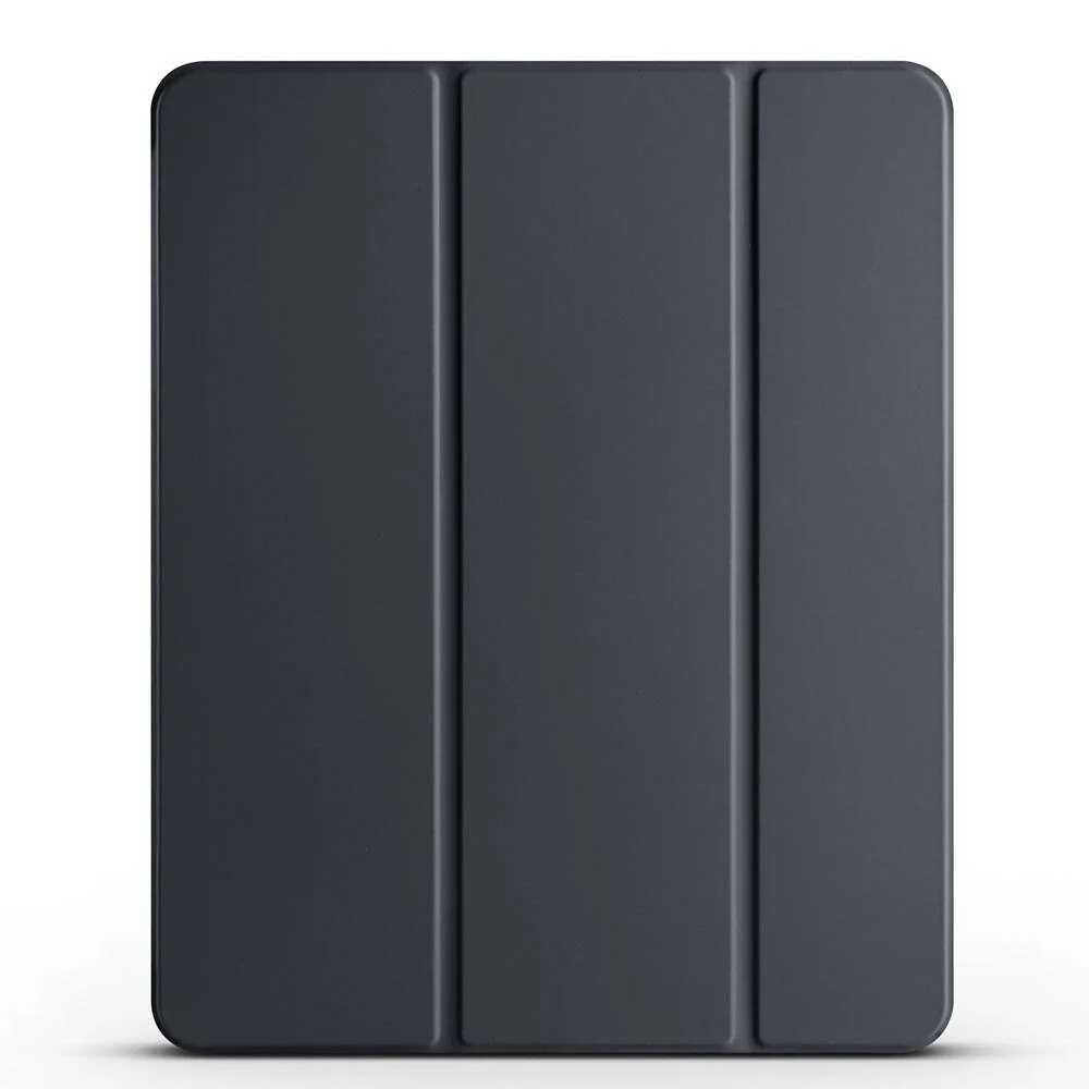 Apple iPad Pro 12.9 2020 (4.Nesil) Zore Smart Cover Kalem Bölmeli Standlı 1-1 Kılıf - Siyah