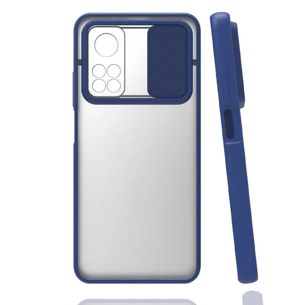 Xiaomi Mi 10T 5G Kılıf Zore Lensi Kapak - Lacivert - 1