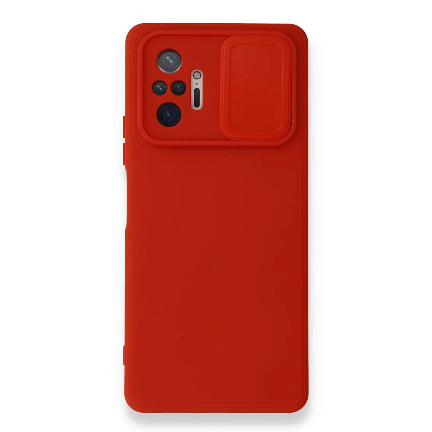 Nettech Xiaomi Redmi Note 10 Pro 4G Uyumlu Kızaklı Kamera Korumalı Arka Koruma Kılıf (Kırmızı) NT-87161