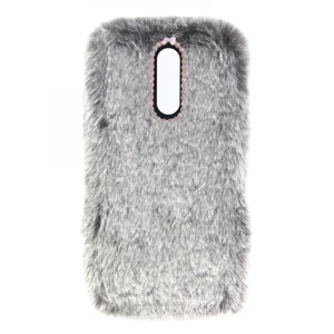 Nettech Huawei Mate 10 Lite Uyumlu Peluş Arka Koruma Kılıf (Gri) VR-12904