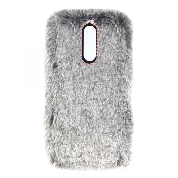 Nettech Huawei Mate 10 Lite Uyumlu Peluş Arka Koruma Kılıf (Gri) VR-12904