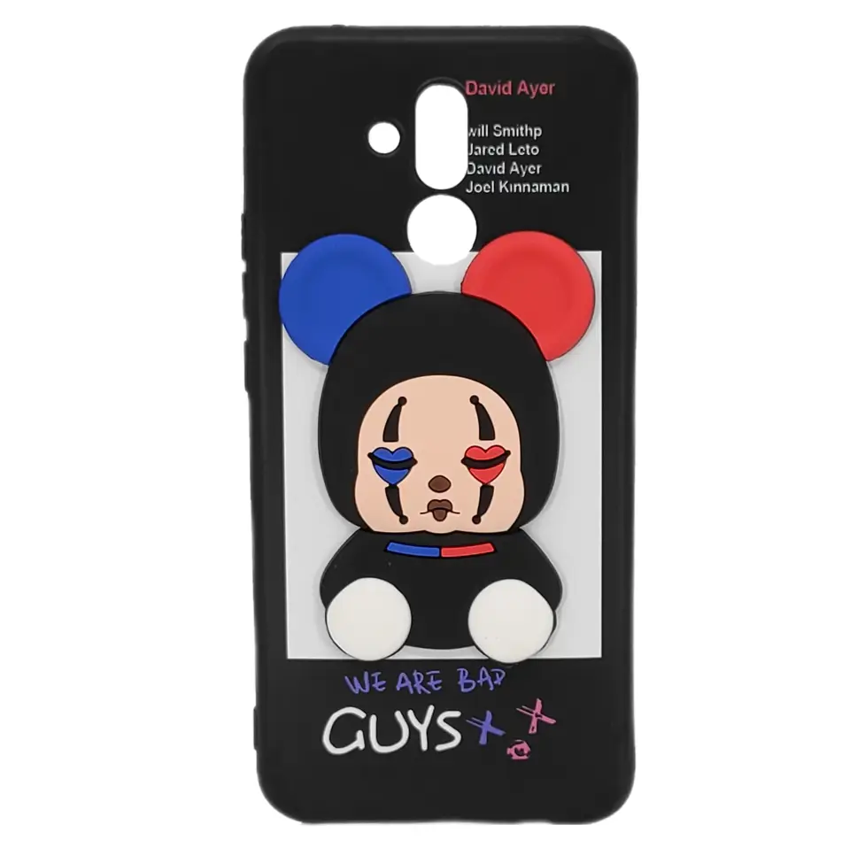 Nettech Huawei Mate 20 Lite Uyumlu Three D Case Seri Arka Koruma Kılıf (Siyah) NT-95105