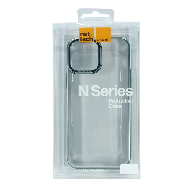 Nettech Apple iPhone 13 Pro Max Uyumlu Mika Renkli Metal Çerçeveli Seri Arka Koruma Kılıf (Yeşil) NT-100970 - 3