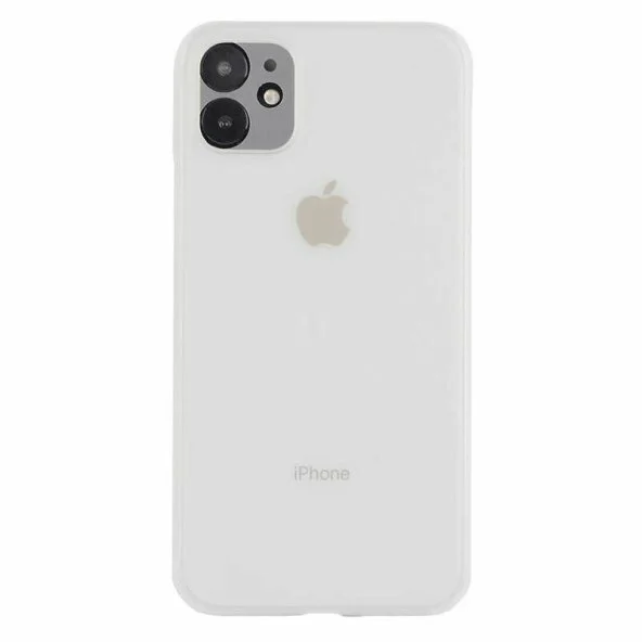 Nettech Apple iPhone 12 Uyumlu Ultra Slim Arka Koruma Kılıf (Beyaz) NT-87877
