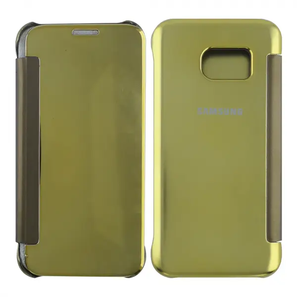 Nettech Samsung Galaxy G930 S7 Uyumlu Kapaklı Kılıf Kapaklı Kılıf (Sarı) NT-9777