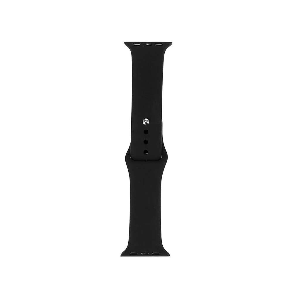 Apple Watch 42mm Band Serisi Klasik Kordon Silikon Strap Kayış - Siyah