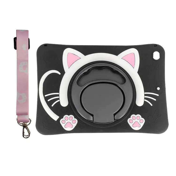 Nettech Apple iPad Mini 4 Uyumlu Maskot Seri Arka Koruma (Siyah) NT-96694