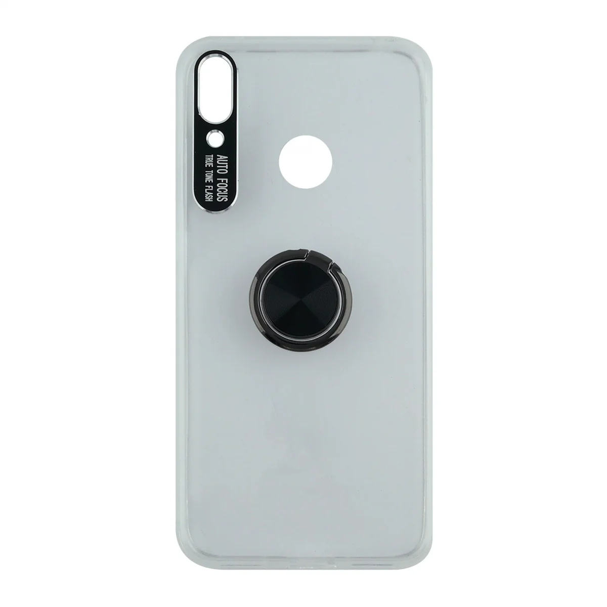 Nettech Huawei Y7 2019 Uyumlu Doris Ring Arka Koruma Kılıf (Şeffaf) VR-14943