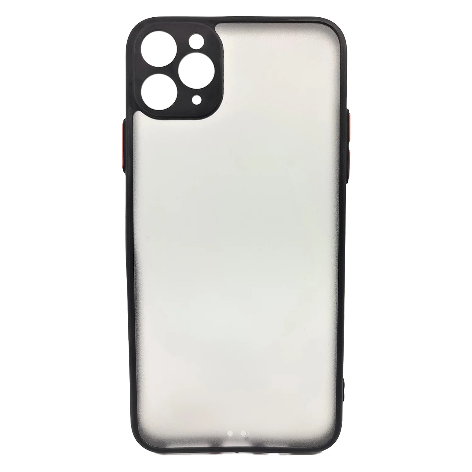 Nettech Apple iPhone 11 Pro Uyumlu Kontrast Renkli Tuş Seri Arka Koruma Kılıf (Siyah) NT-88636
