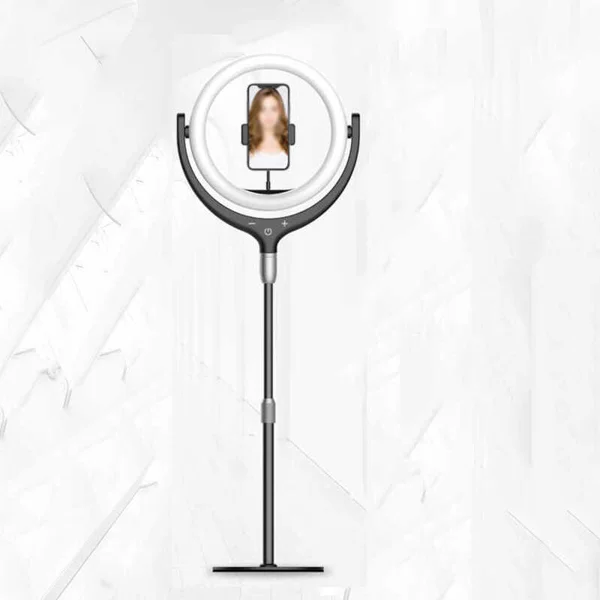 Zore F-539A Işıklı Telefon Tutucu Ring Light - Siyah - 1