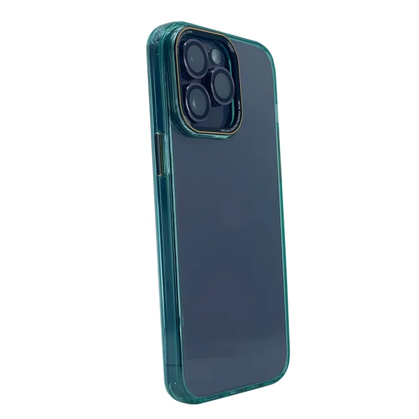 Nettech Apple iPhone 14 Pro Uyumlu Mika Renkli Kenar Seri Arka Koruma Kılıf (Yeşil) NT-99021 - 2