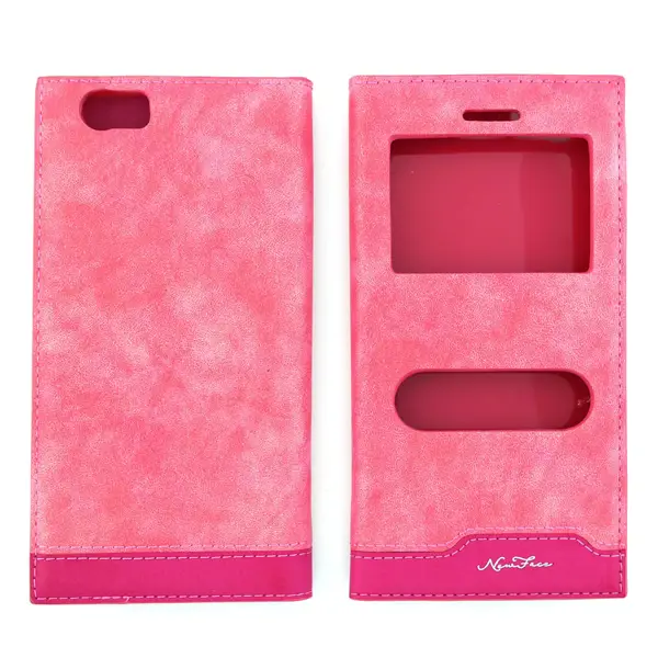 Nettech Vestel Venüs 5070 Uyumlu Pencereli Kapaklı Kılıf (Pembe) VR-1799
