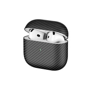 Apple Airpods 4 Zore Airbag 43 600D Karbon Fiber Kulaklık Kılıfı - Siyah