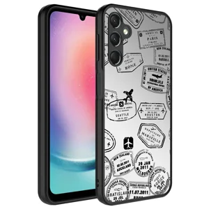 Galaxy A24 Kılıf Aynalı Desenli Kamera Korumalı Parlak Zore Mirror Kapak - Seyahat