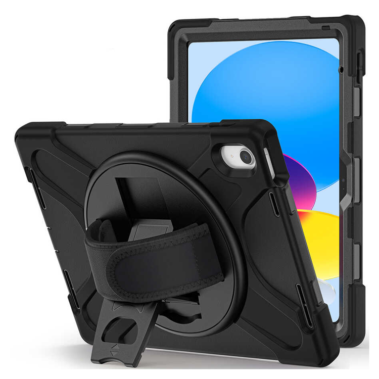 Nettech Apple iPad 10 Nesil 10.9 2022 Uyumlu Sport Seri Arka Koruma (Siyah) NT-105959