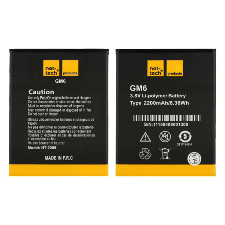 Teknonet General Mobile GM6 Uyumlu Nettech NT-2006 2200 MAh Batarya NT-32463