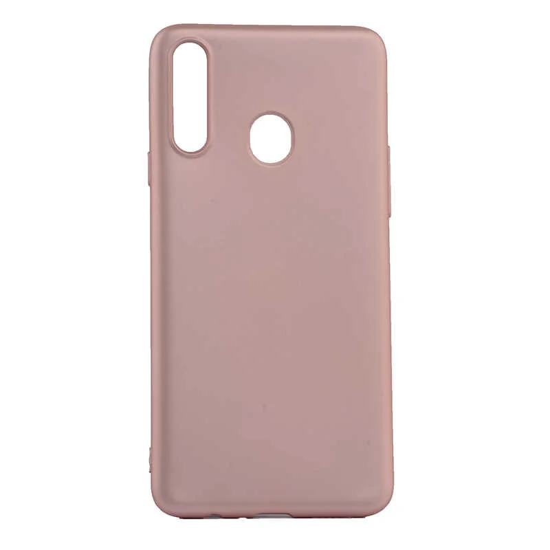 Galaxy A20S Kılıf Zore Premier Silikon Kapak - Rose Gold